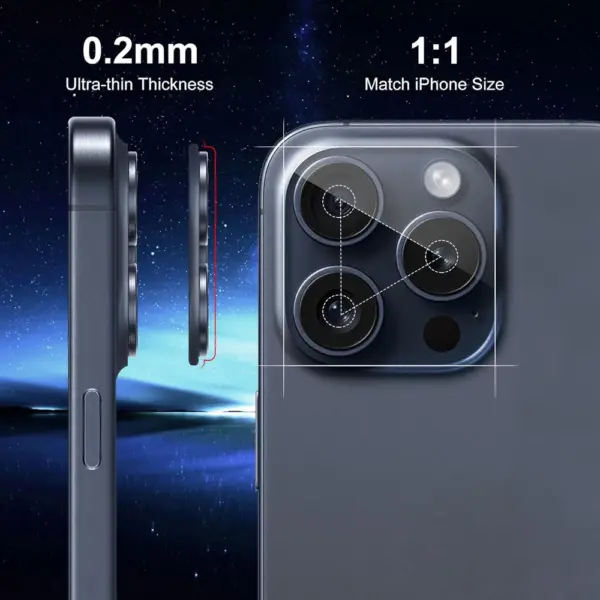 3PCS Full Cover Camera Lens Protector for iPhone - Image 4