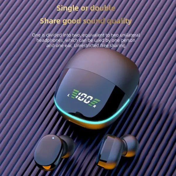 TWS G9S Waterproof Bluetooth Earphones with Mic - Image 4