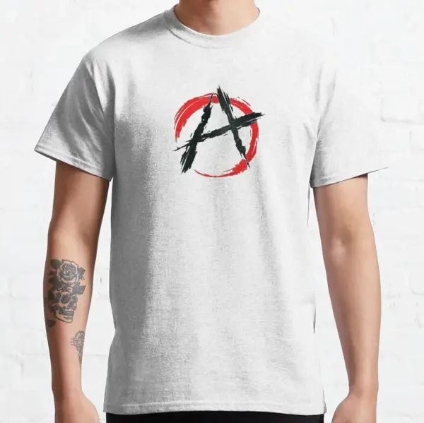 Anarchy Symbol Funny Graphic T-Shirt for Men - Image 6