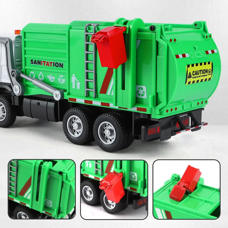 1:35 Diecast City Sanitation Truck Model 3 1:35 Diecast City Sanitation Truck Model - Image 3