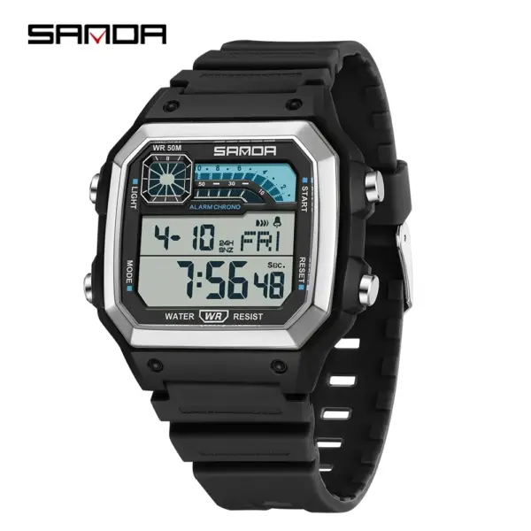 SANDA 6196 Square Men's Digital Wristwatch - Image 10