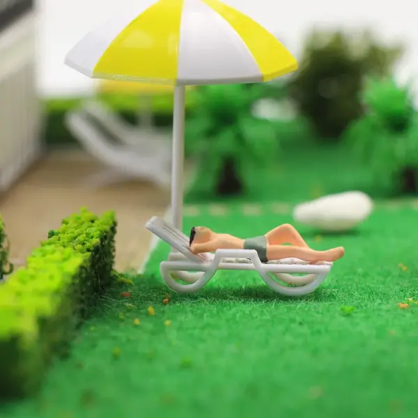 12pcs 1:76 Scale Beach Chairs for Models - Image 6