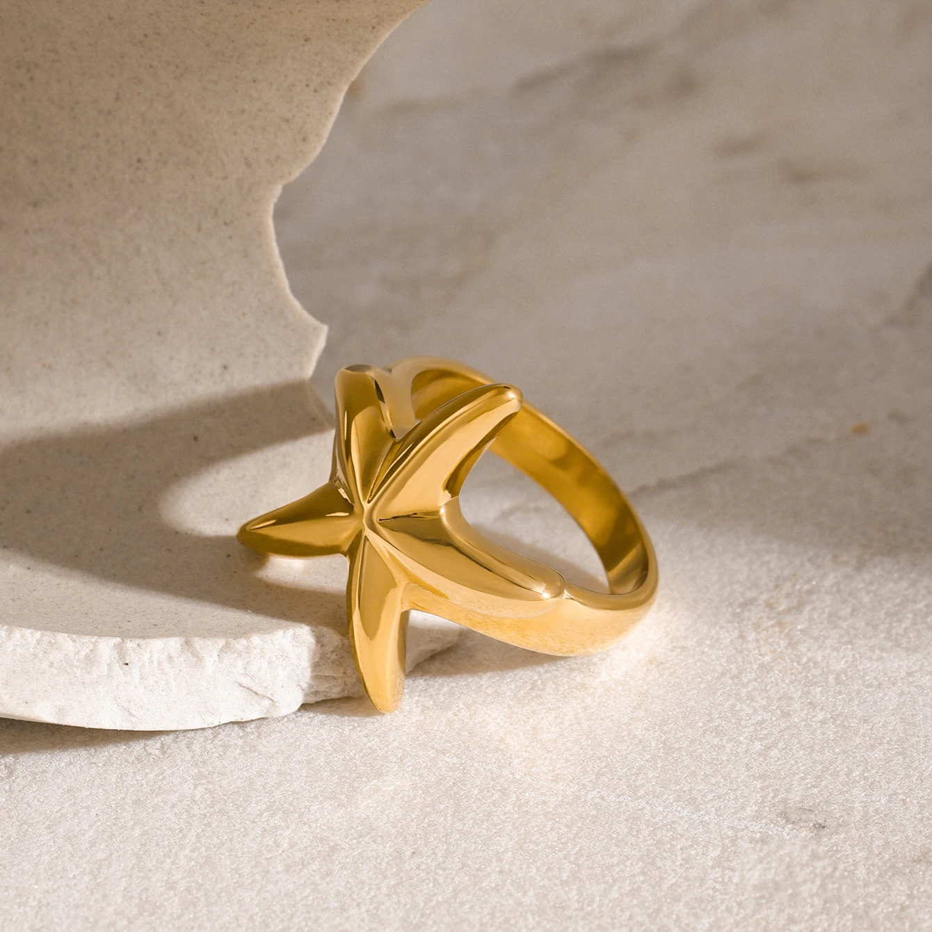 Stainless Steel Starfish Ring for Women 5 Stainless Steel Starfish Ring for Women - Image 5