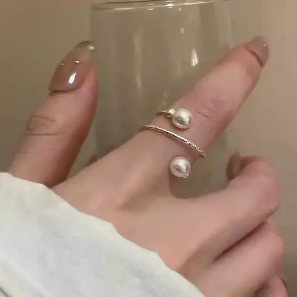 Silver Smiley Face Adjustable Ring for Women - Image 7