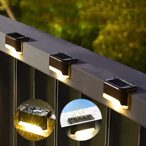 Solar LED Deck and Step Lights Set