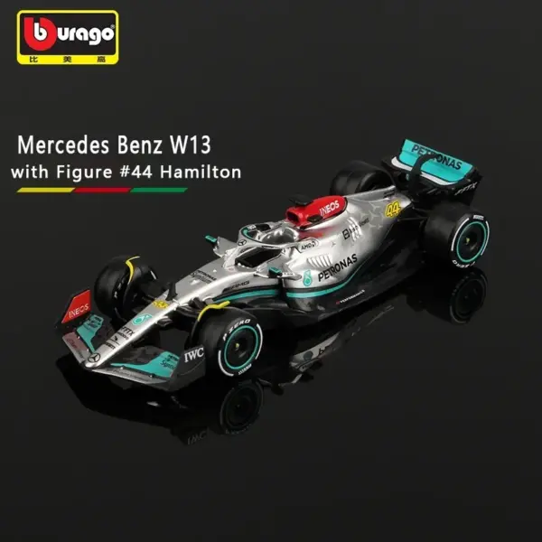 Bburago 1:43 Scale Mercedes W13 F1 Model Car - Image 10