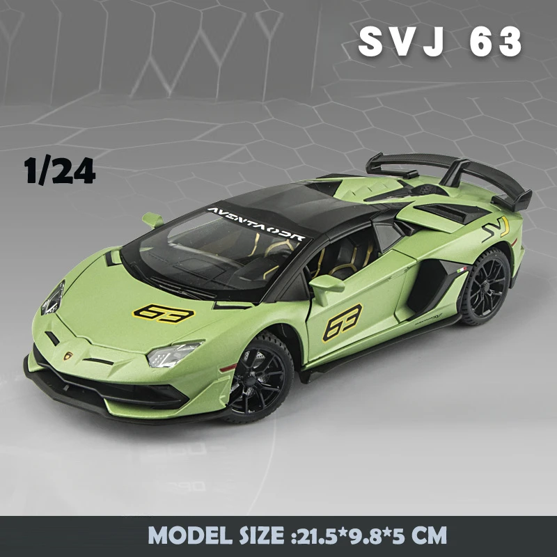 1/24 Lambor Aventador SVJ 63 Diecast Model Car 8 1/24 Lambor Aventador SVJ 63 Diecast Model Car - Image 8