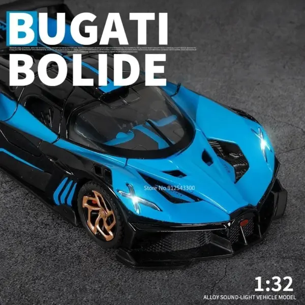 1/32 Bugatti Bolide Diecast Model Car with Sound - Image 2