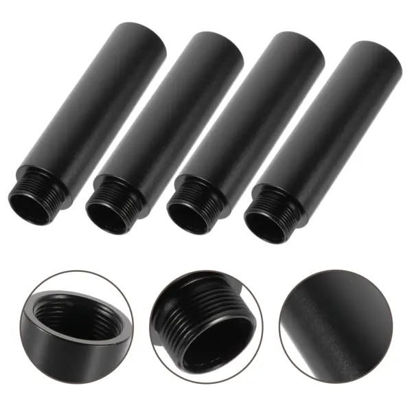 4pcs Mic Stand Extension Tubes Aluminum Black - Image 3