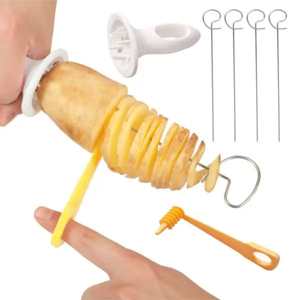 Manual Spiral Potato Cutter with 4 Sticks - Image 4