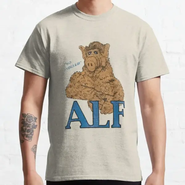 Retro ALF Character Graphic T-Shirt for Adults - Image 9