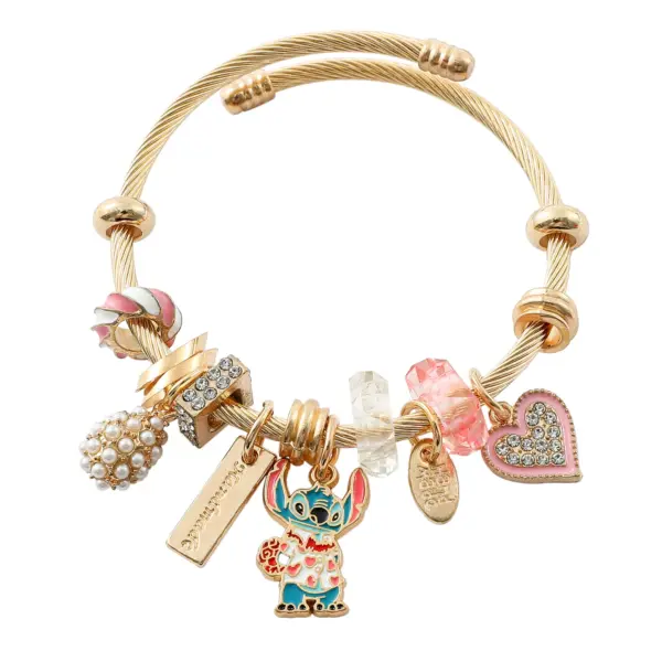 Trendy Disney Stitch Heart Beaded Bracelet - Image 9