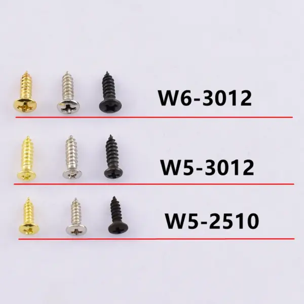 Pack of 10 Quality Pickguard Screws for Guitar - Image 3