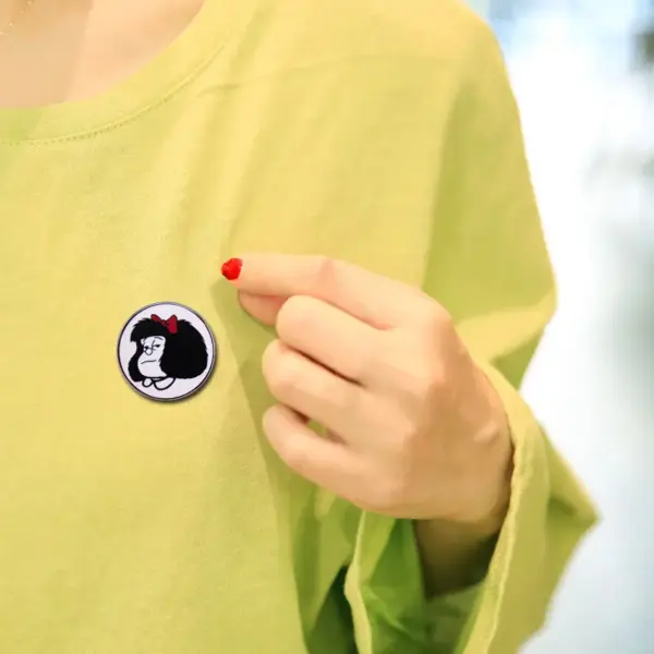 Mafalda Cartoon Character Enamel Pin Badge - Image 4