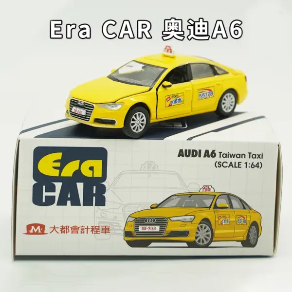 1:64 Audi A6 Diecast Alloy Taxi Model - Image 5