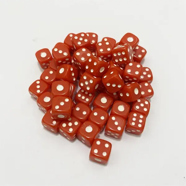 50 Pack 10mm Black and White Acrylic Dice - Image 11