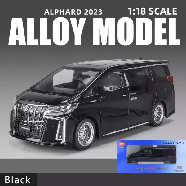 1:18 Alphard Alloy Pull-Back Car Model - Image 8
