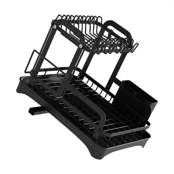 2025 2-Layer Kitchen Dish Drain Rack with Drip Tray - Image 4