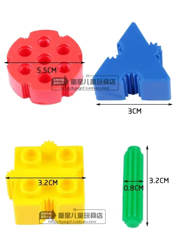 Large Gear Building Blocks Set Over 60 Pieces - Image 3
