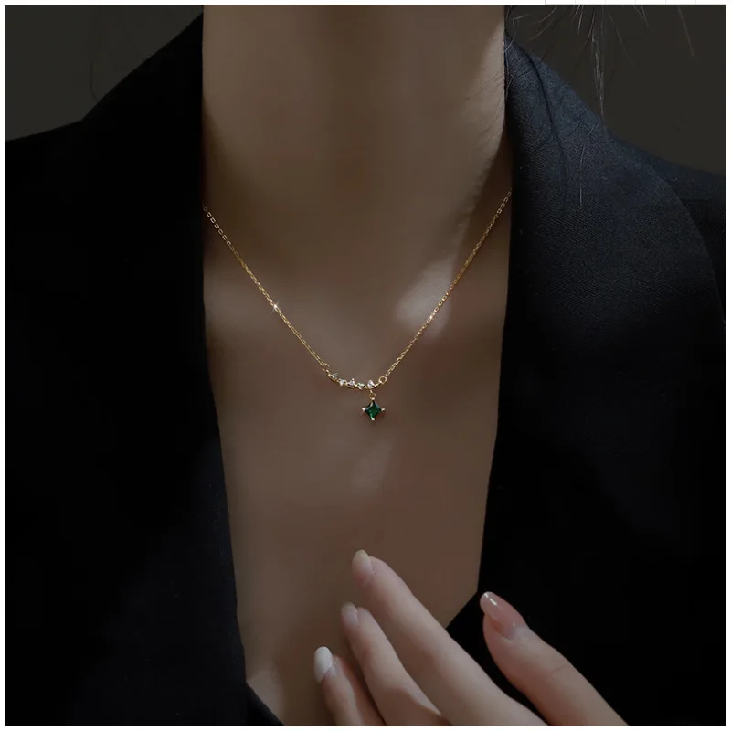 Sparkling Green Crystal Choker Necklace 2 Sparkling Green Crystal Choker Necklace - Image 2