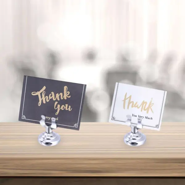 6-Piece Stainless Steel Menu Stand Set - Image 4