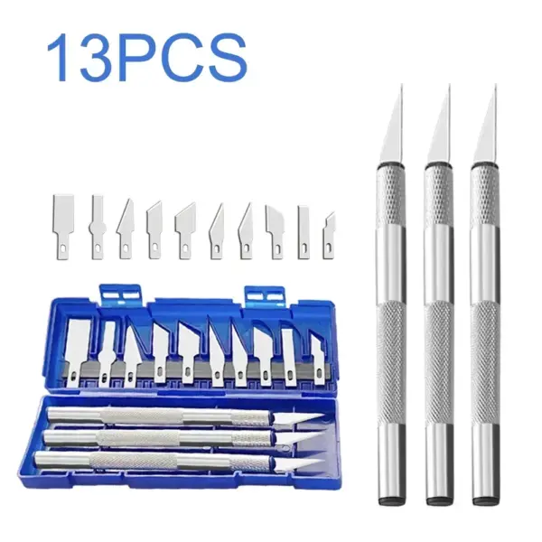 13-Piece Metal Carving Knife Set - Image 3