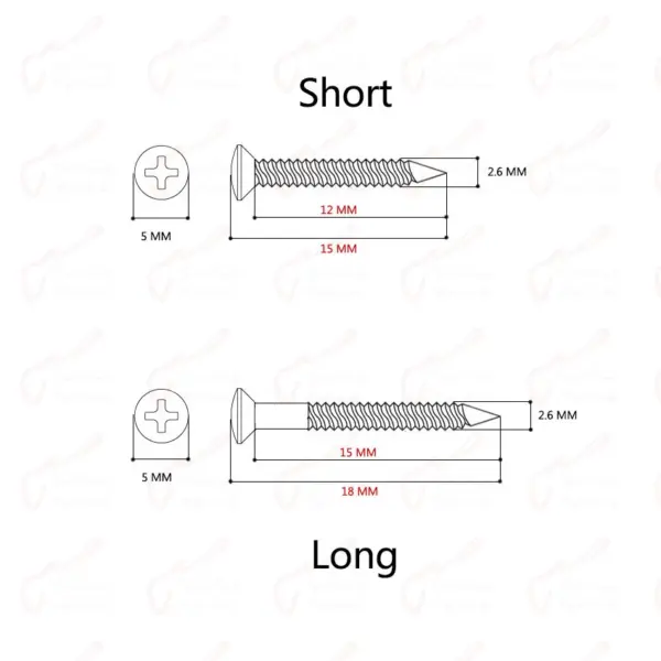 Humbucker Pickup Mounting Frame Screws Set - Image 5