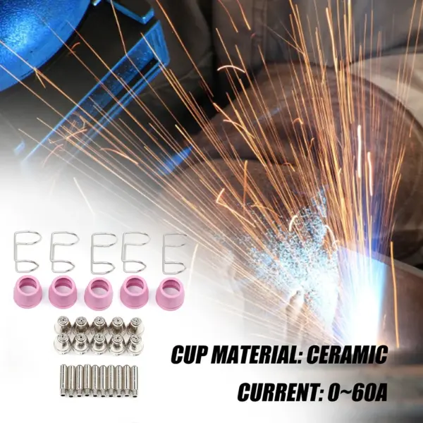 30pcs Plasma Cutter Electrode Nozzle Kit - Image 3