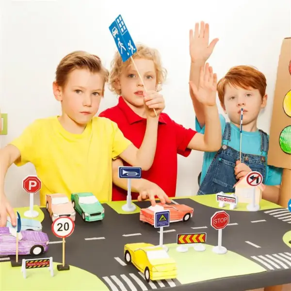 56 Pcs Realistic Traffic Road Sign Toys - Image 4