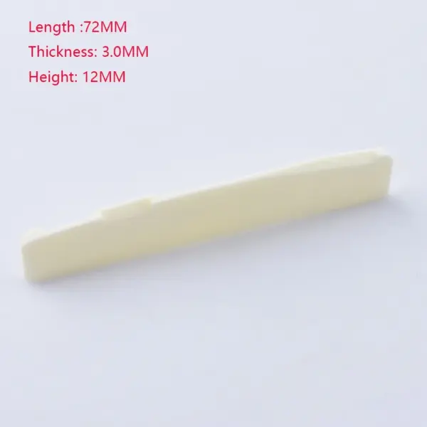 Bone Saddle for Folk Acoustic Guitar 72-80MM - Image 9