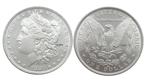 Morgan Silver Plated Commemorative Coin Replica - Image 8