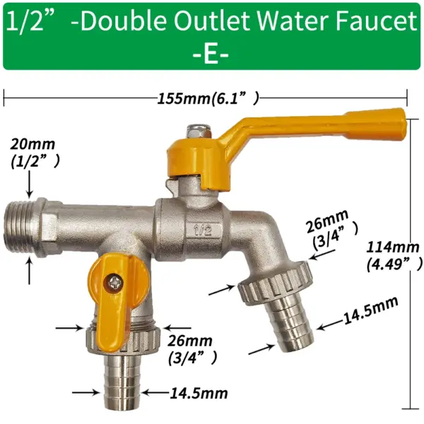 Brass Garden Hose Faucet Adapter 1/2 Inch - Image 13