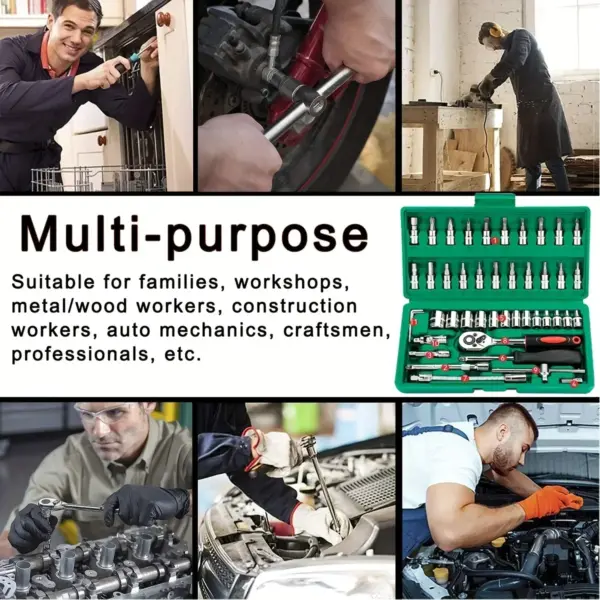46pc 1/4 Inch Drive Socket Set - Image 6