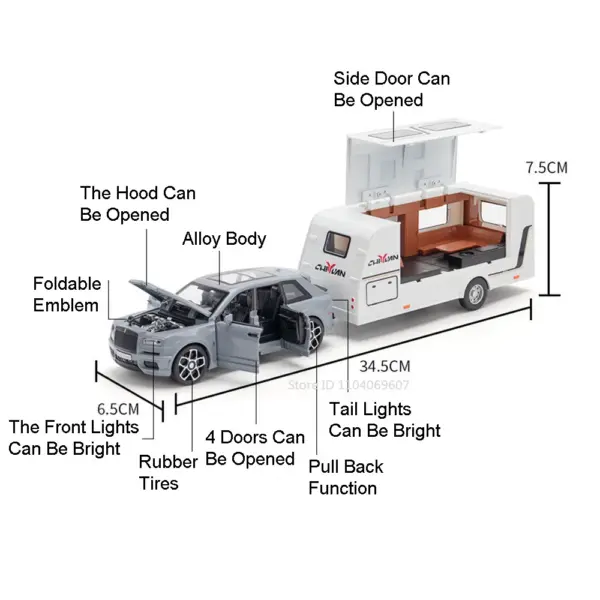 1:32 Scale Rolls Royce Cullinan RV Model - Image 2