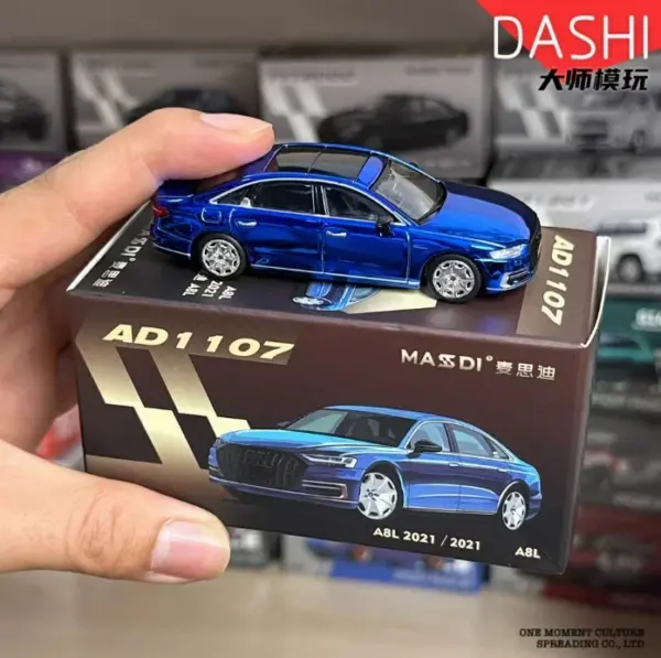 Diecast 1/64 Scale 2021 Audi A8L Model - Image 7