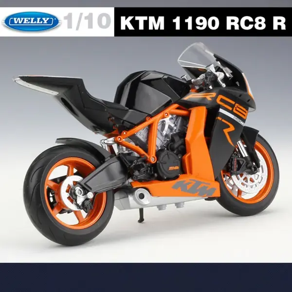 WELLY 1:10 KTM 1190 RC8 R Motorcycle Model - Image 3