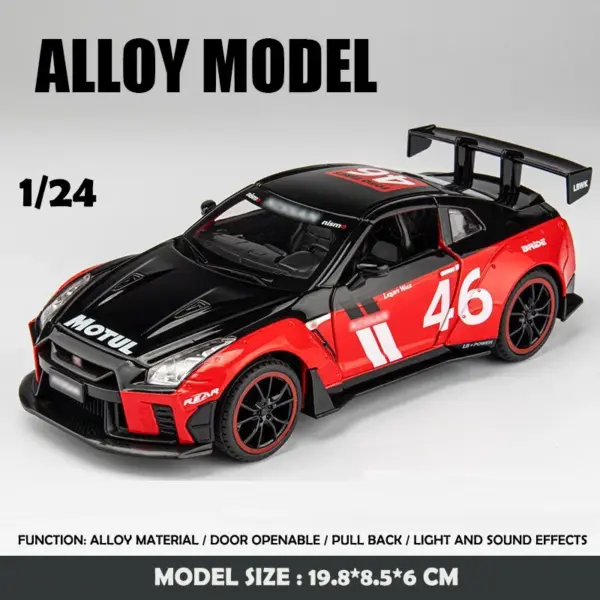 Nissan GTR 1:24 Diecast Model Car - Image 7