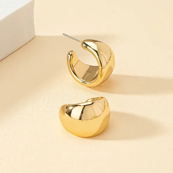 Geometric Metal Drop Earrings for Women - Image 9