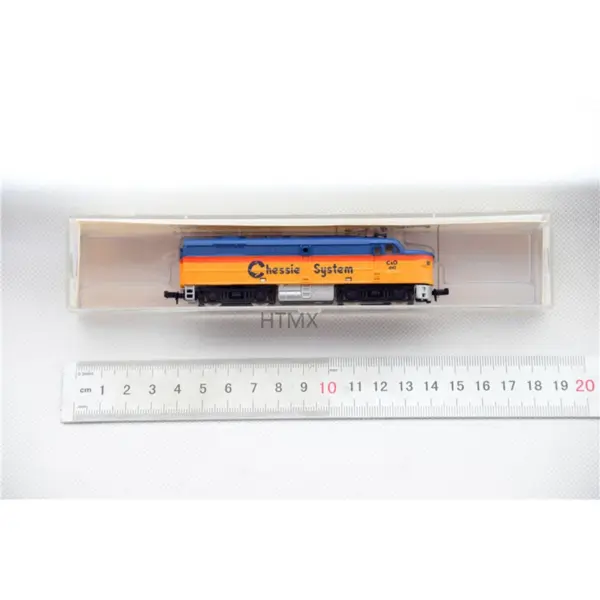 N Scale 1/160 Diecast Blue and Yellow Train Model - Image 3