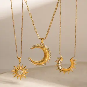 Trendy Moon Pendant Necklace for Women 12 Sc120ac428ae94381bbccd619e27feeacJ