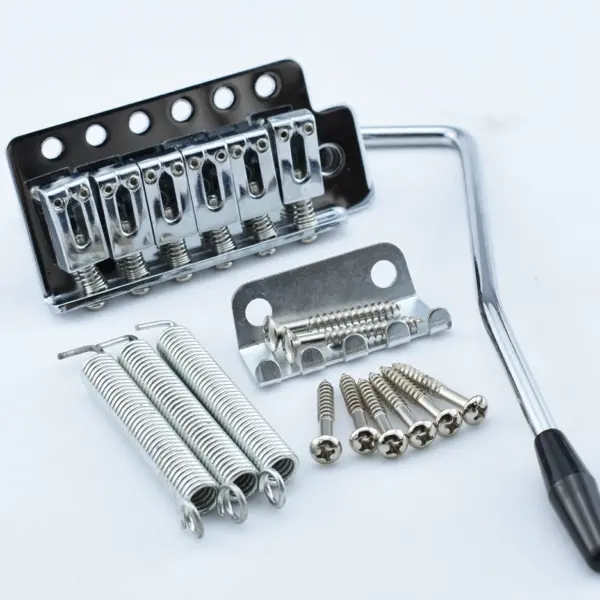 Electric Guitar Tremolo System Bridge Set Black Chrome - Image 2