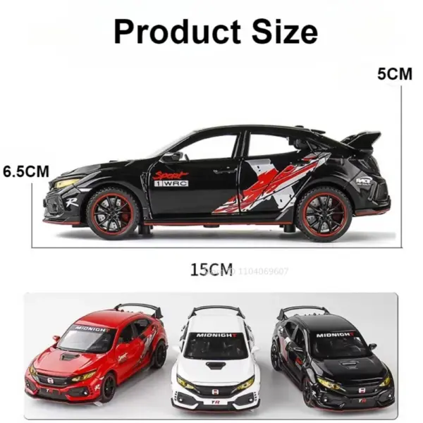 Scale 1:32 CIVIC TYPE-R Diecast Car Model - Image 5