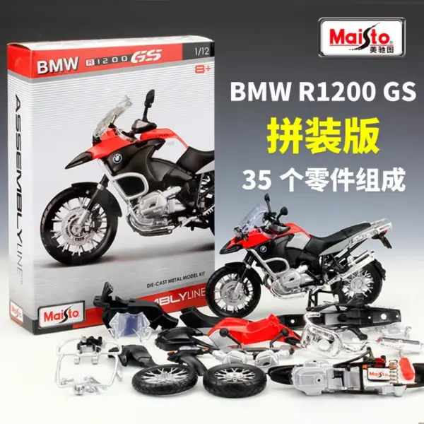 Maisto 1:12 BMW R 1200 GS Diecast Model - Image 7