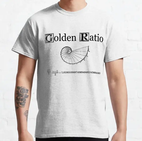 Golden Ratio Nautilus Graphic T-Shirt for Men - Image 10