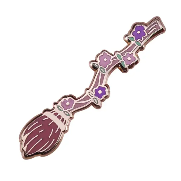 Witch Brooch Magic Broomstick Pin - Image 3