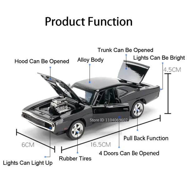 1970 Charger 1:32 Scale Diecast Model Car - Image 2