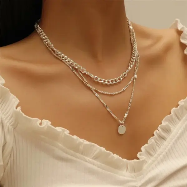 Bohemian Pearl Charm Necklace with Crystal Details - Image 8