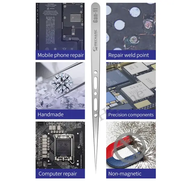 Mechanic Mobile Phone Repair Anti-Magnetic Tweezers - Image 5