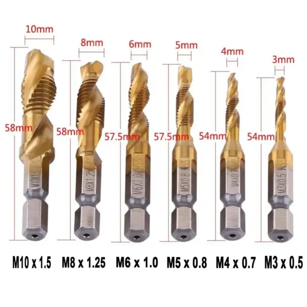 HSS Metric Tap Drill Bits Set M3 to M10 - Image 3
