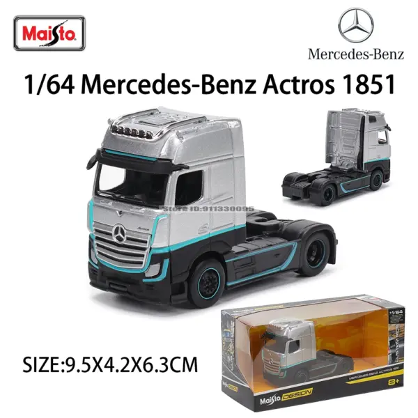 Maisto 1:64 Mercedes-Benz MACK Trailer Model - Image 4